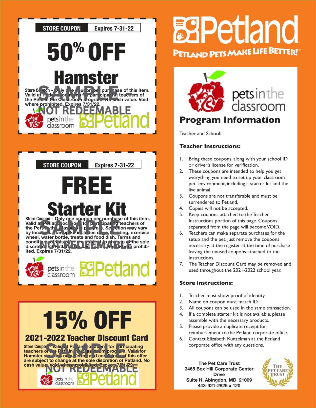 Petland Grant Coupon Samples | Education Grants